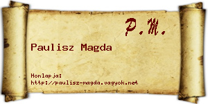Paulisz Magda névjegykártya